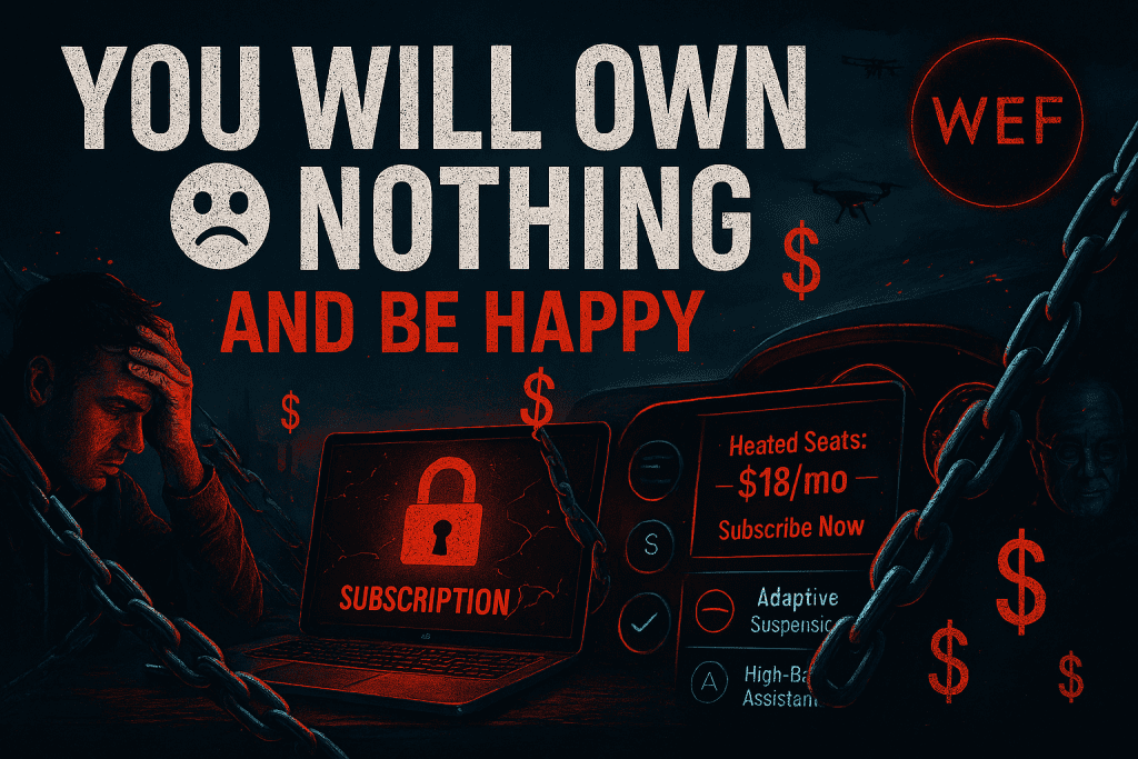 “You’ll Own Nothing and Be Happy”: Welcome To The Subscription Nightmare They’ve Been Planning All Along “You’ll Own Nothing and Be Happy”: Welcome To The Subscription Nightmare They’ve Been Planning All Along